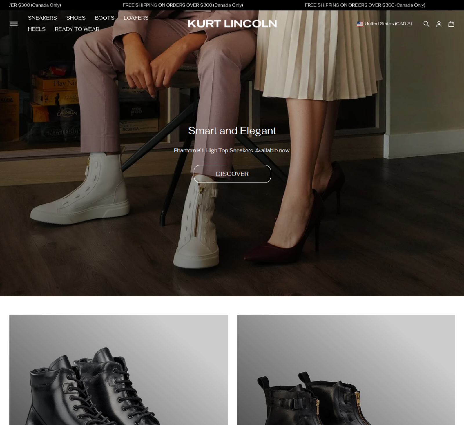 Kurt Lincoln homepage, header and hero section